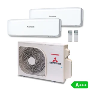 2 kamers SCM50ZS-W wandunits 2x SRK20ZS-WF + SRK35ZS-WF